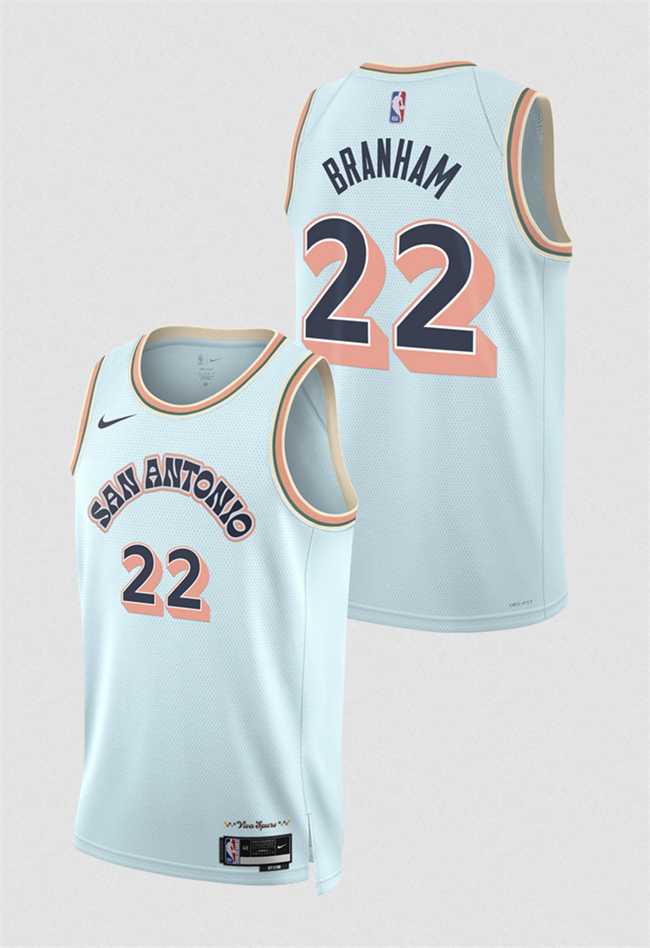 Men's San Antonio Spurs #22 Malaki Branham Light Blue 2024-25 City Edition Stitched Jersey Dzhi,We sell and wholesale Men's San Antonio Spurs #22 Malaki Branham Light Blue 2024-25 City Edition Stitched Jersey Dzhi on line form chian!